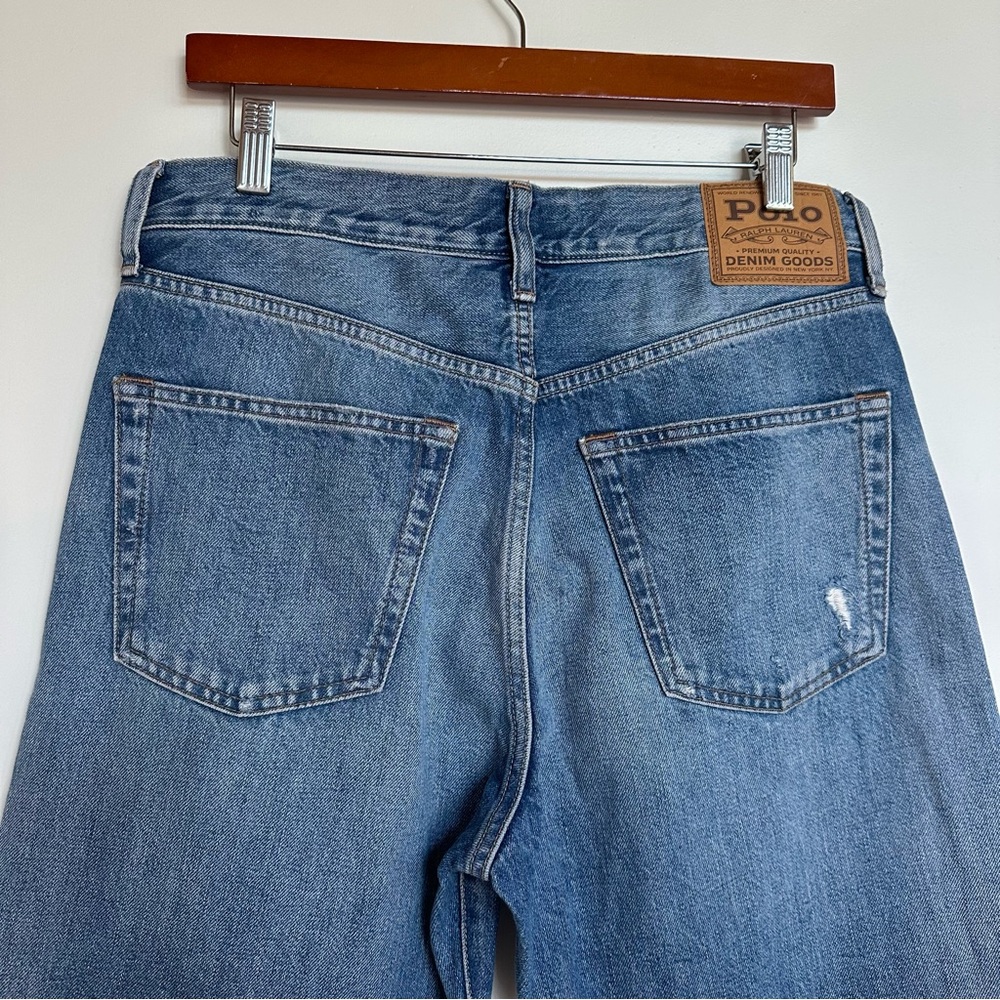 XSOLDX Polo by Ralph Lauren High Rise Relaxed Straight Jeans in Lebec Wash - Picture 5 of 14